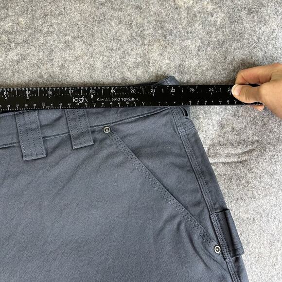 Duluth Trading Co Flex Fire Hose Shorts Mens 46 Gray Canvas Workwear - Picture 3 of 9